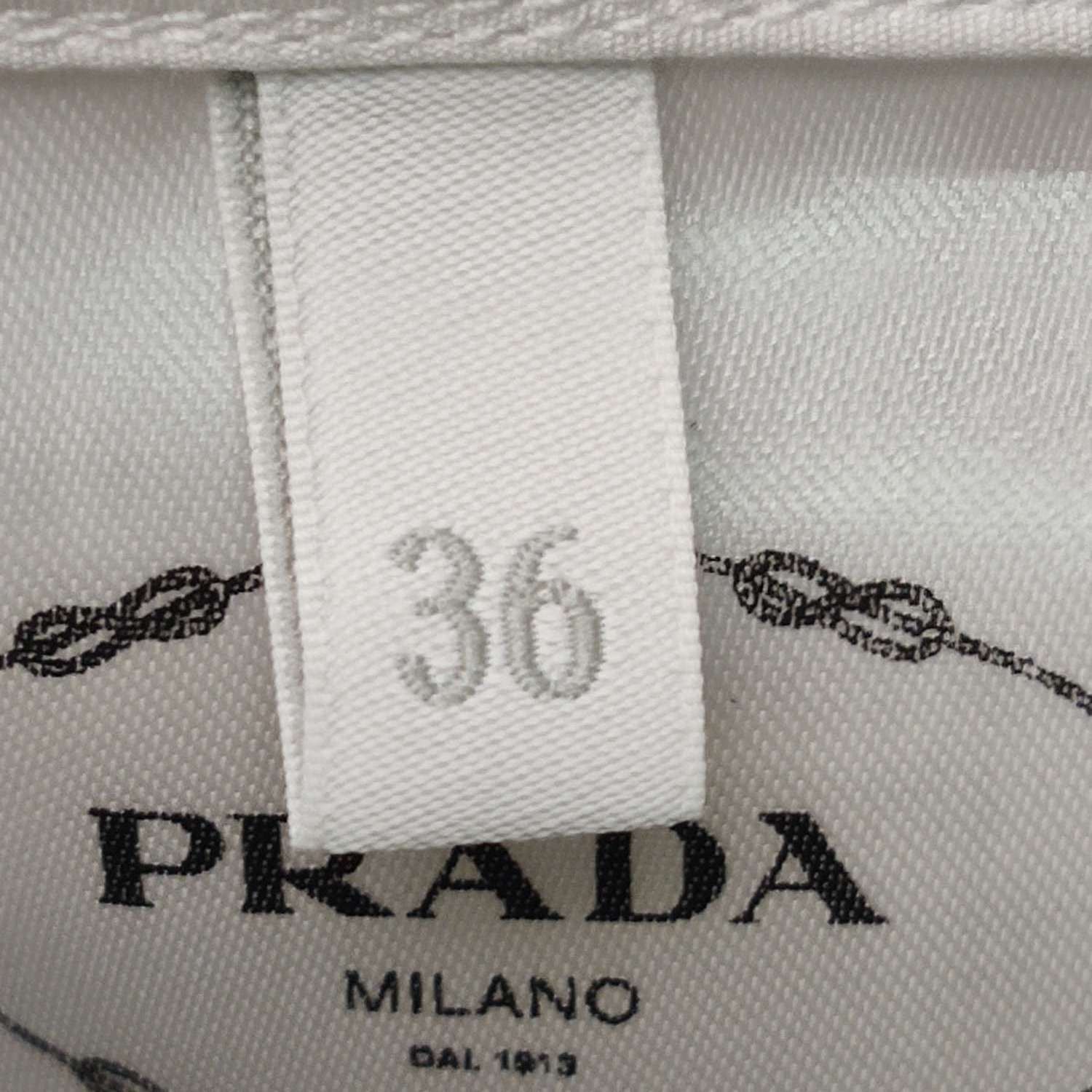 Prada Prada White Cotton Long-Sleeve Shirt XXS Size XXS / US 00 / IT 34 - 10 Thumbnail