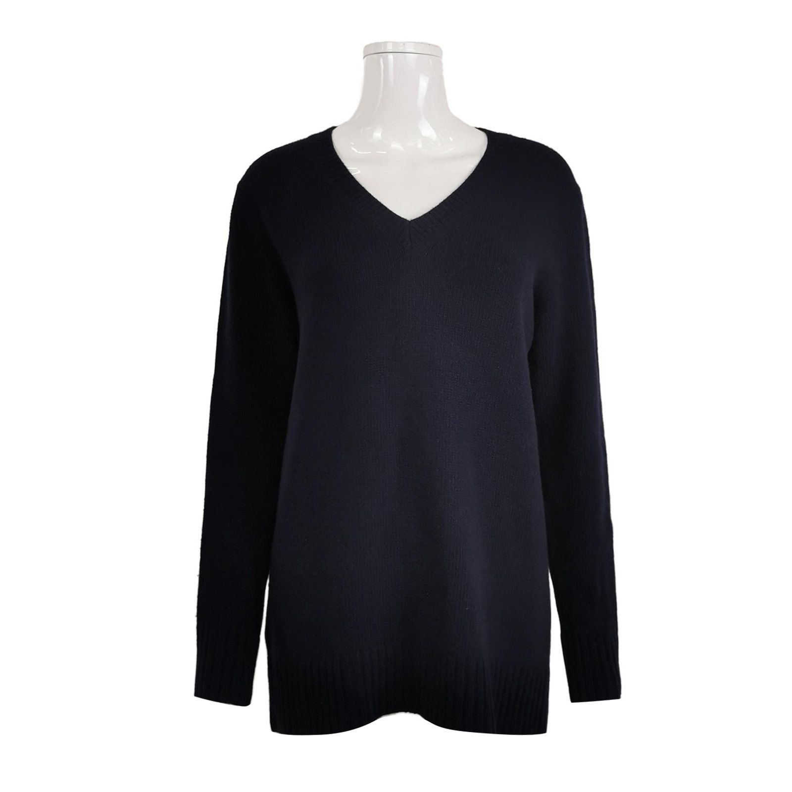 Prada Prada XS Solid V-Neck Long-Sleeve Sweater Size XS / US 0-2 / IT 36-38 - 2 Thumbnail