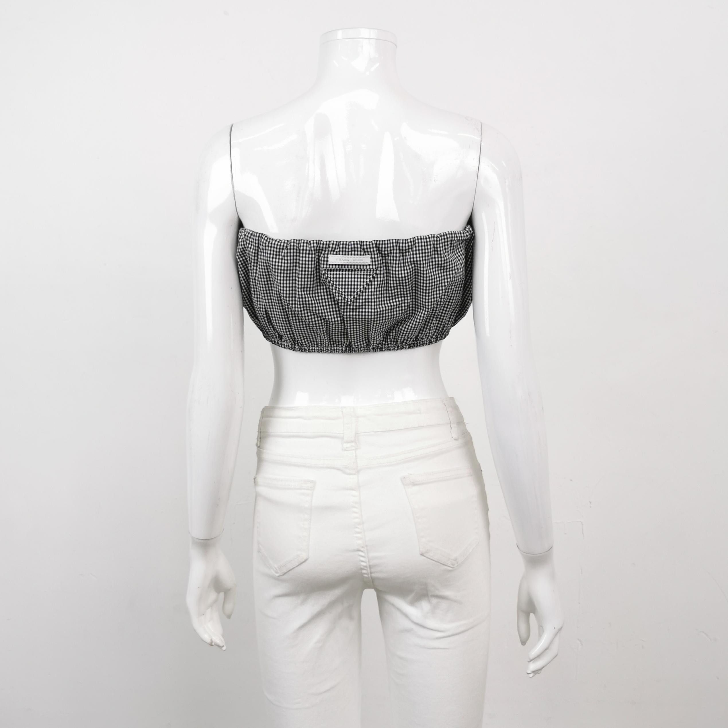 Prada Prada Cotton Color Block Strapless Tube Top Size S / US 4 / IT 40 - 4 Thumbnail