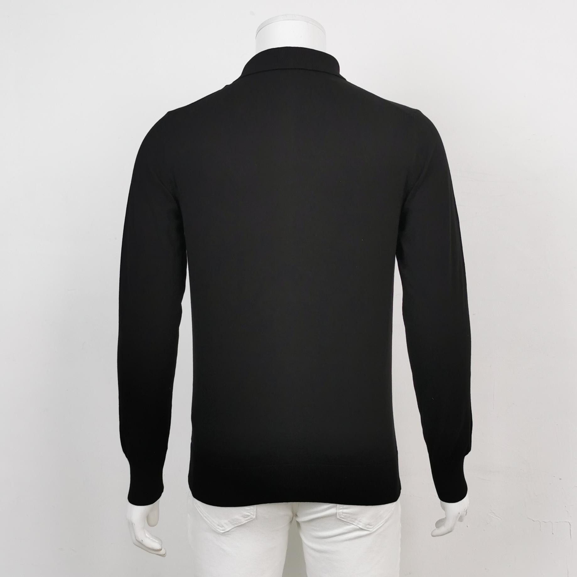 Moncler Moncler L Cotton Solid Collar Long-Sleeve Knit Size US L / EU 52-54 / 3 - 4 Thumbnail