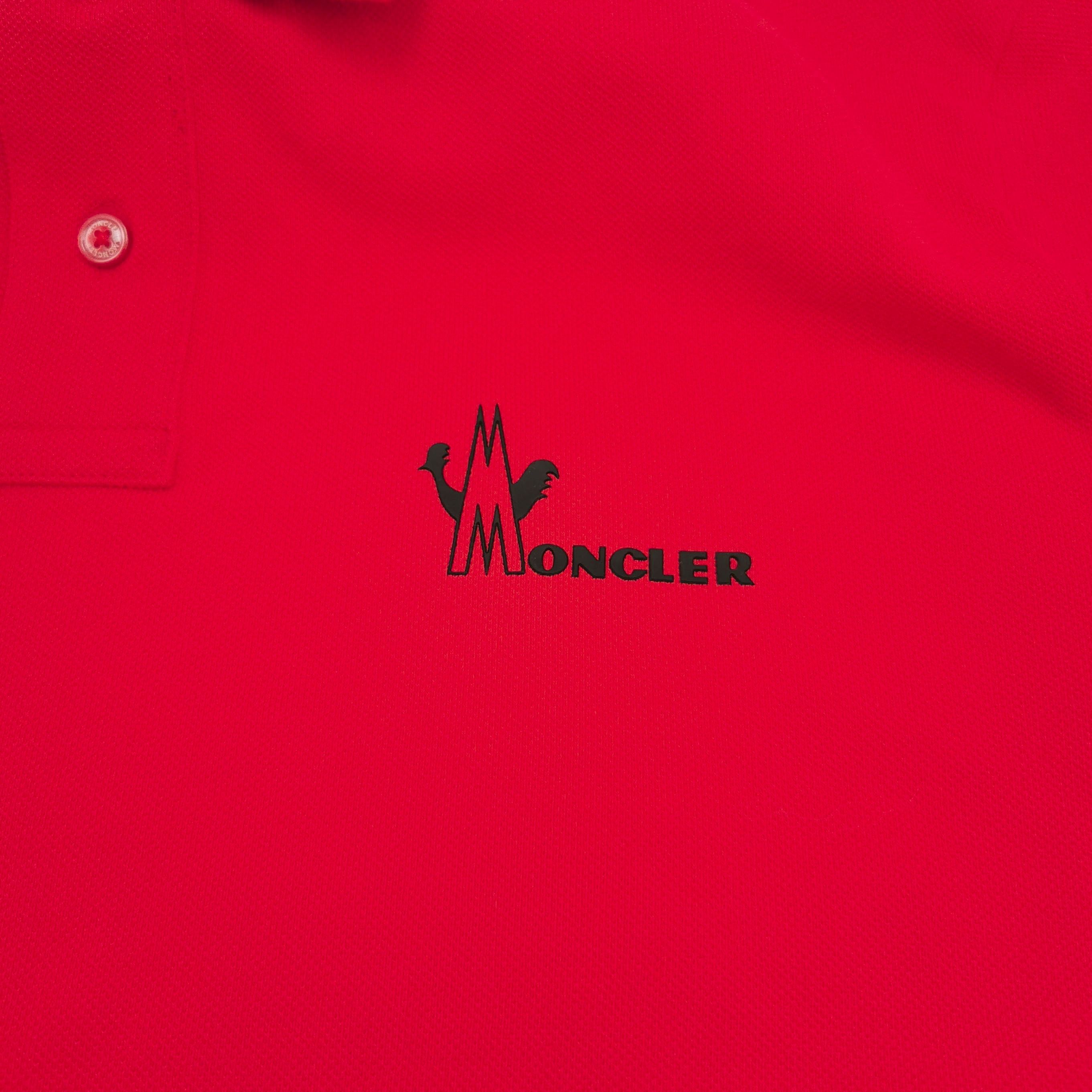 Moncler Moncler Red Logo Polo Shirt XL Size US XL / EU 56 / 4 - 7 Thumbnail