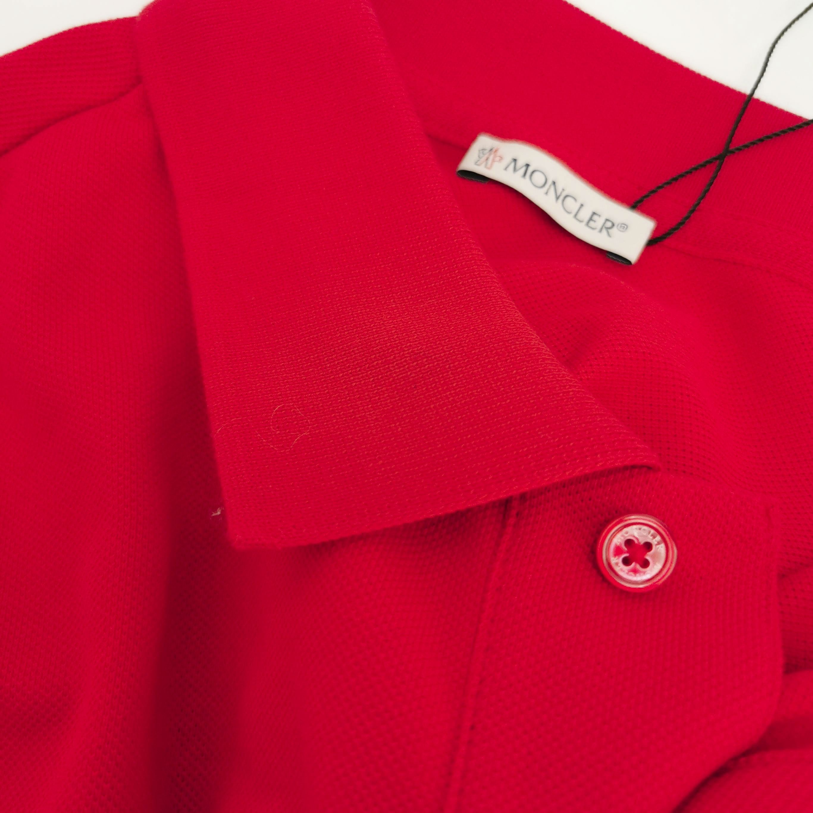 Moncler Moncler Red Logo Polo Shirt XL Size US XL / EU 56 / 4 - 10 Thumbnail