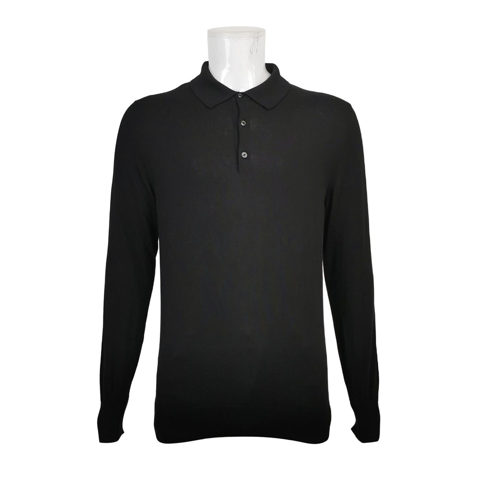 Moncler Moncler XL Cotton Solid Lapel Long-Sleeve Knit Size US XL / EU 56 / 4 - 2 Thumbnail