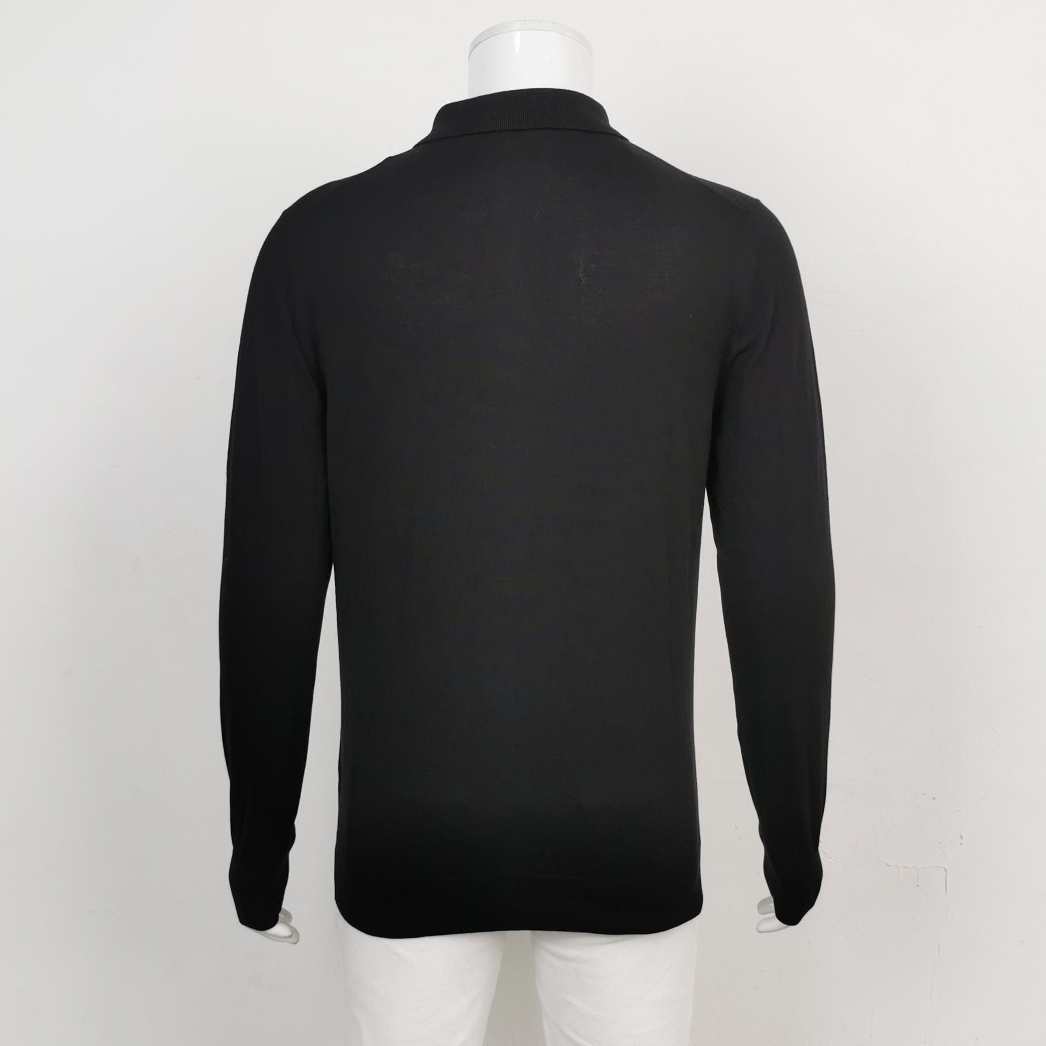 Moncler Moncler XL Cotton Solid Lapel Long-Sleeve Knit Size US XL / EU 56 / 4 - 3 Thumbnail