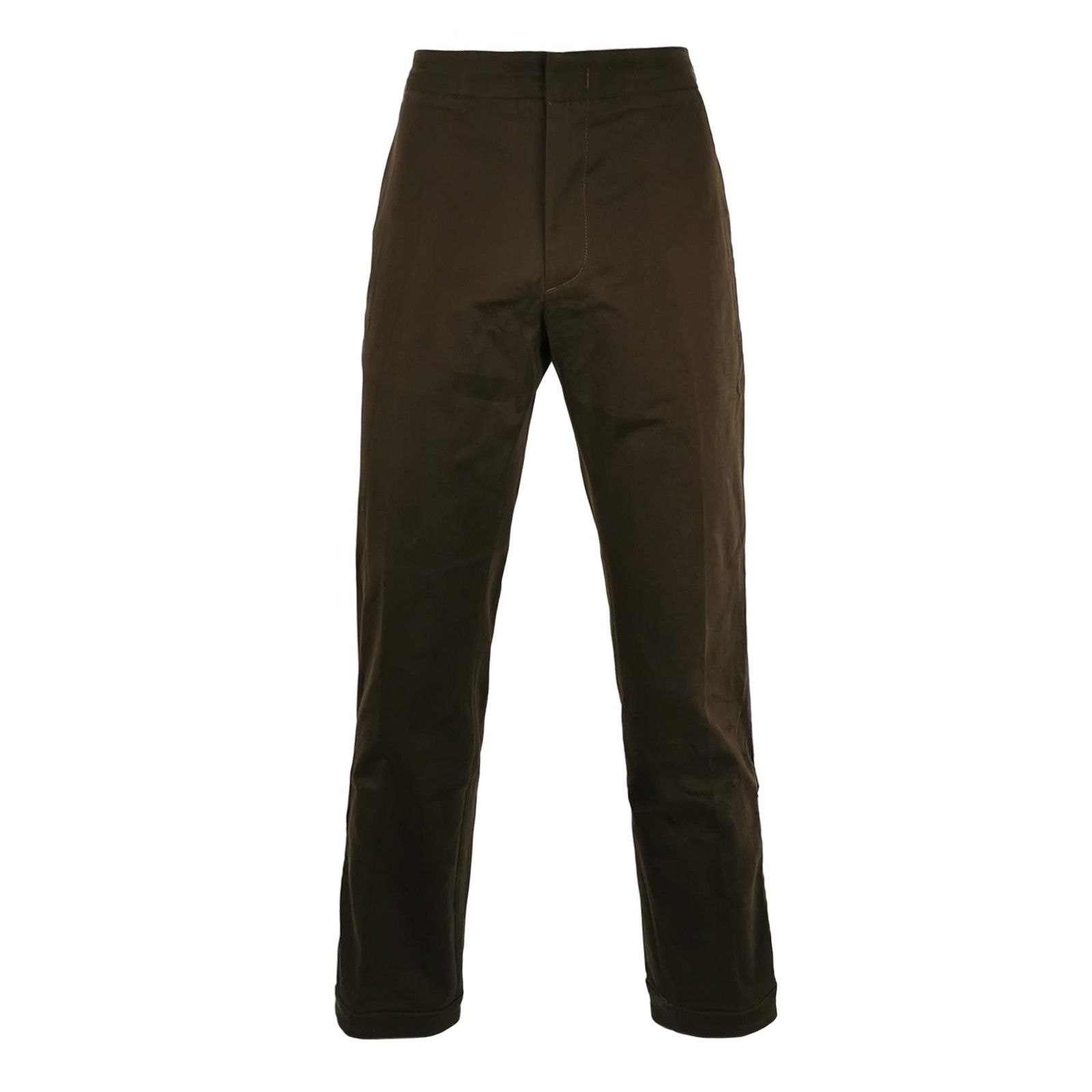 Moncler Moncler Brown Cotton Solid Straight Pants L/50 Size US 34 / EU 50 - 2 Thumbnail