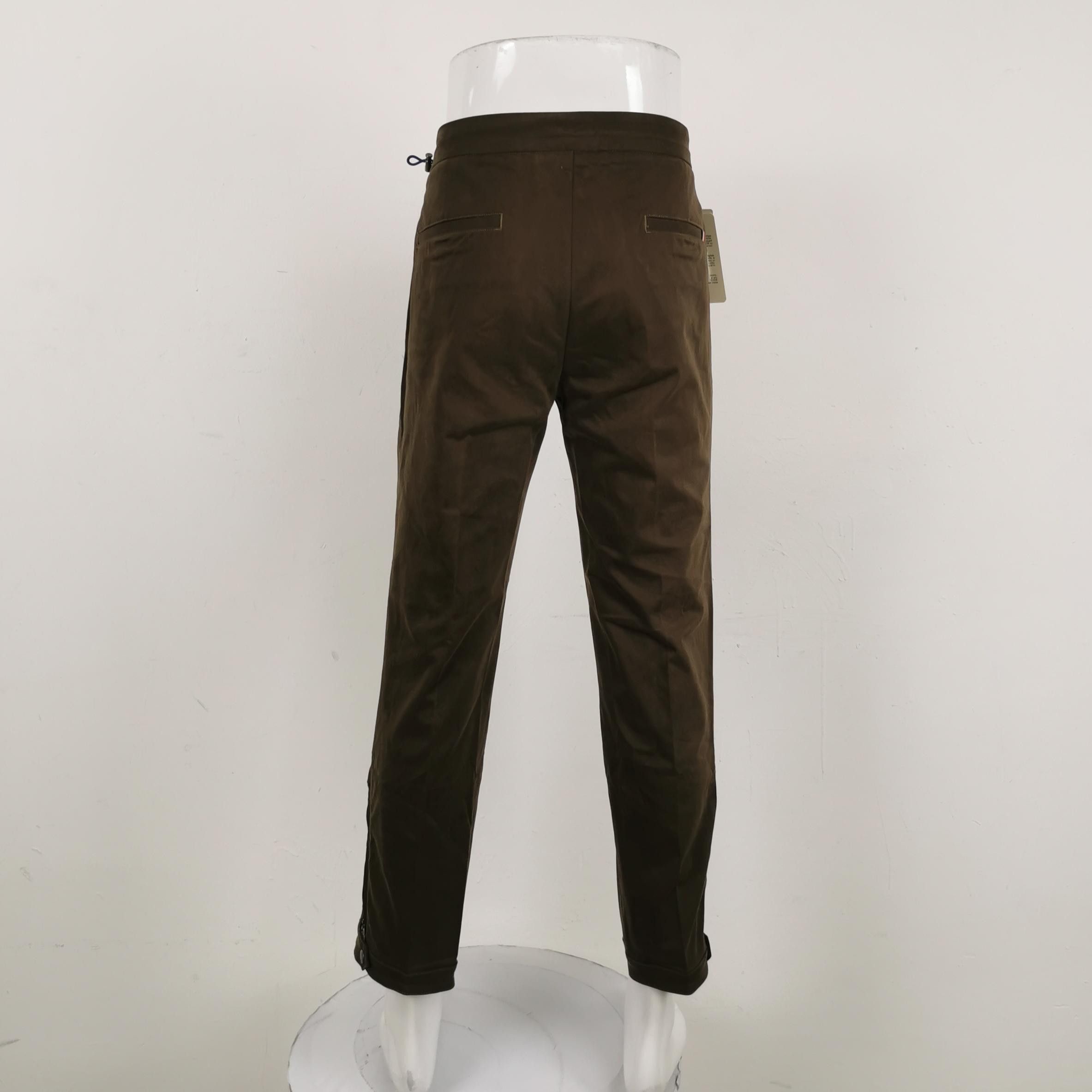 Moncler Moncler Brown Cotton Solid Straight Pants L/50 Size US 34 / EU 50 - 4 Thumbnail