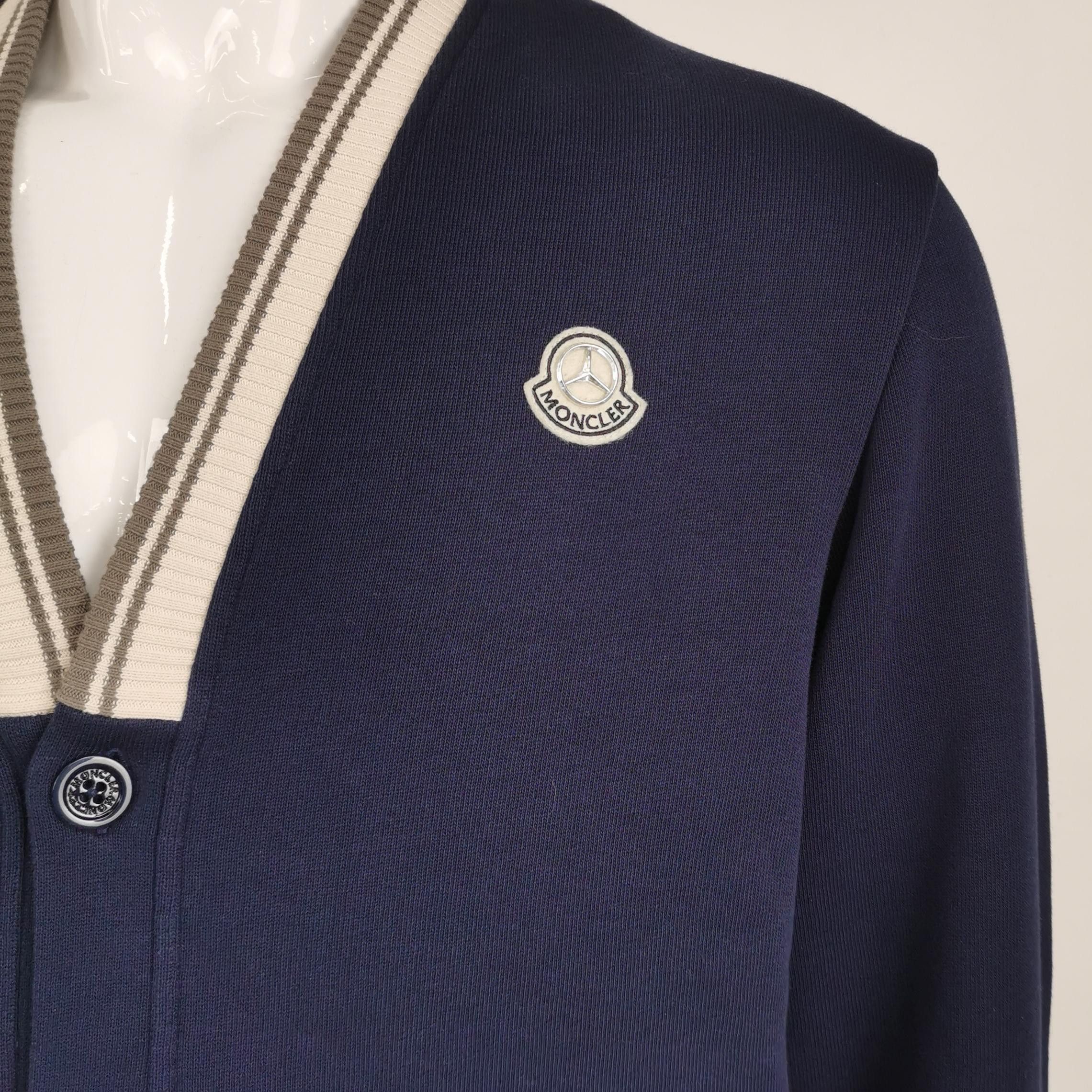 Moncler Moncler S Size Cotton Logo Cardigan Navy Size US S / EU 44-46 / 1 - 5 Thumbnail