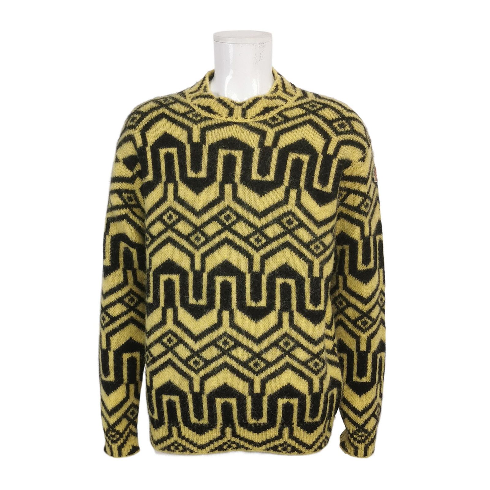 Moncler Moncler L Wool-Alpaca Blend Patterned Crewneck Sweater Size US L / EU 52-54 / 3 - 2 Thumbnail