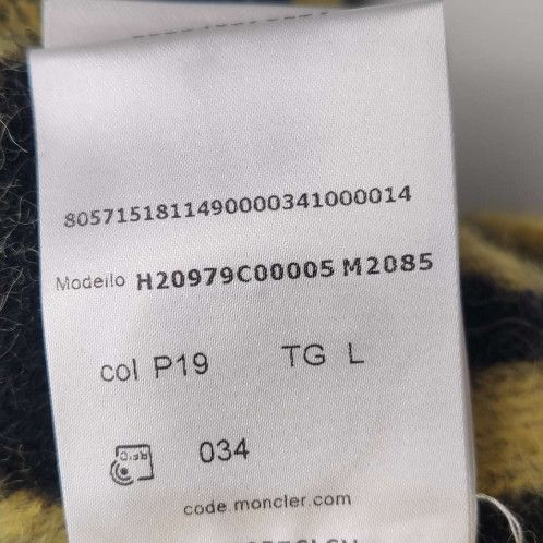 Moncler Moncler L Wool-Alpaca Blend Patterned Crewneck Sweater Size US L / EU 52-54 / 3 - 12 Thumbnail