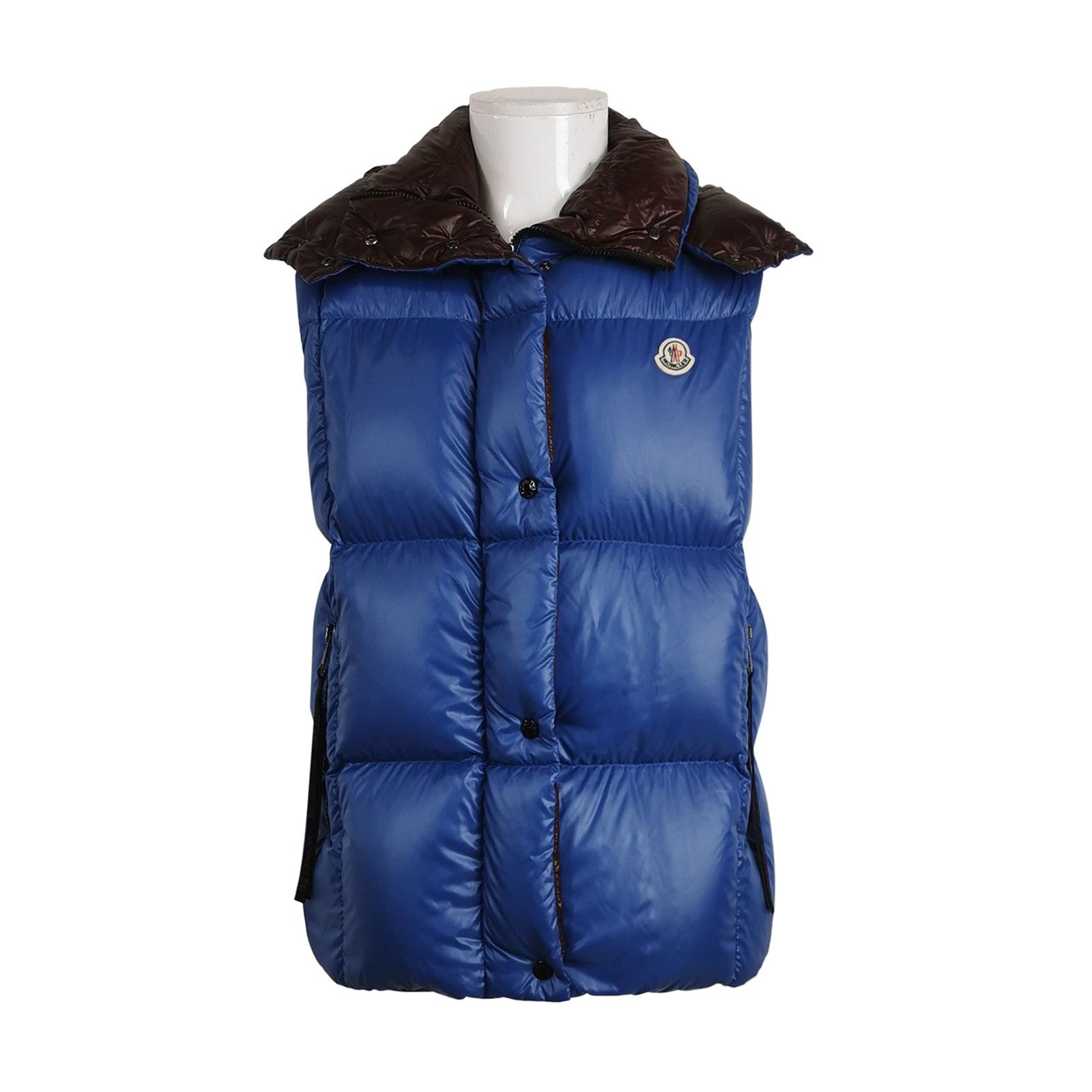 Moncler Moncler Blue Quilted Logo Vest Size M Size US M / EU 48-50 / 2 - 2 Thumbnail