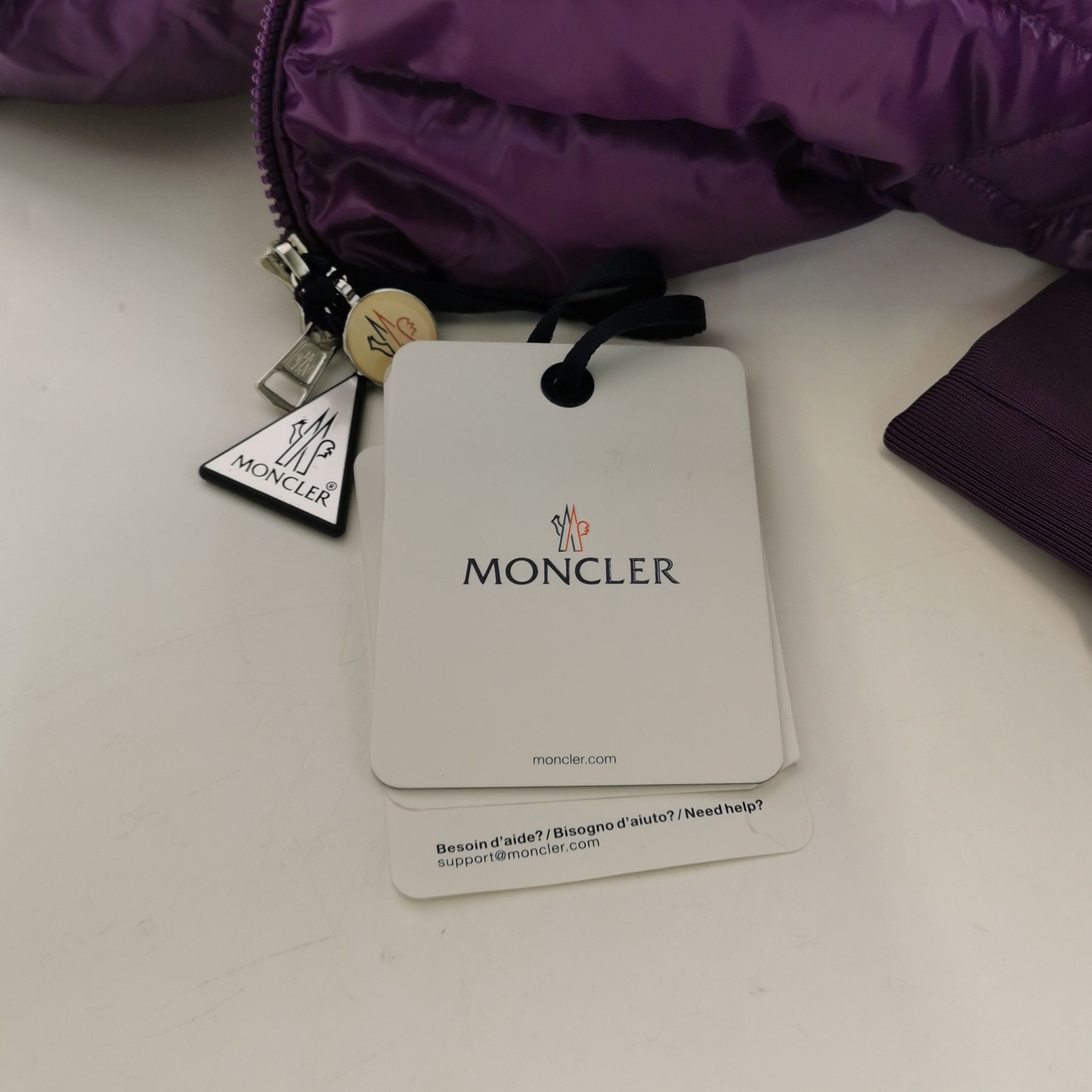 Moncler Moncler Purple Logo Puffer Jacket S Size Size US S / EU 44-46 / 1 - 8 Thumbnail