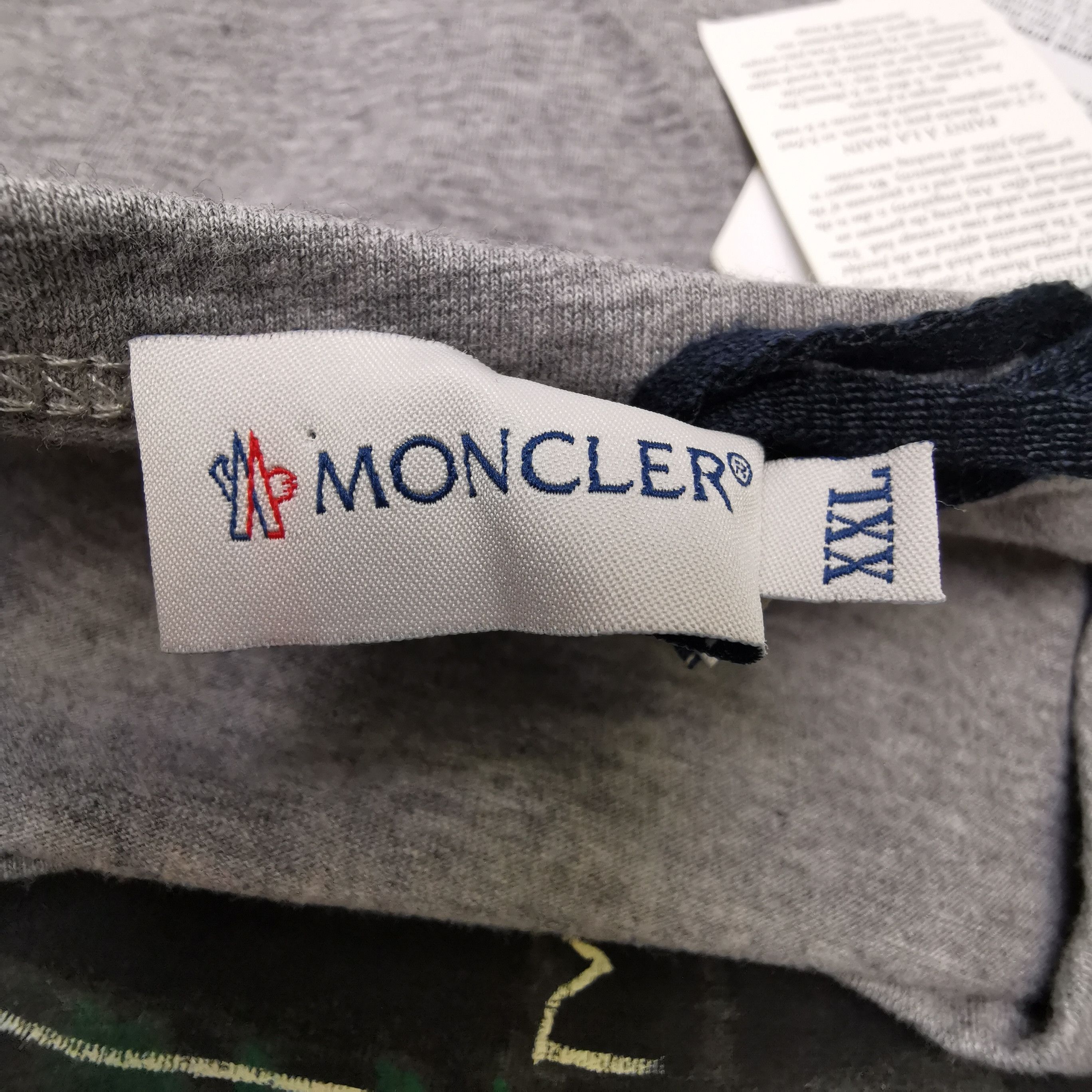 Moncler Moncler Gray Graphic Print Crew Neck T-Shirt XXL Size US XXL / EU 58 / 5 - 9 Thumbnail