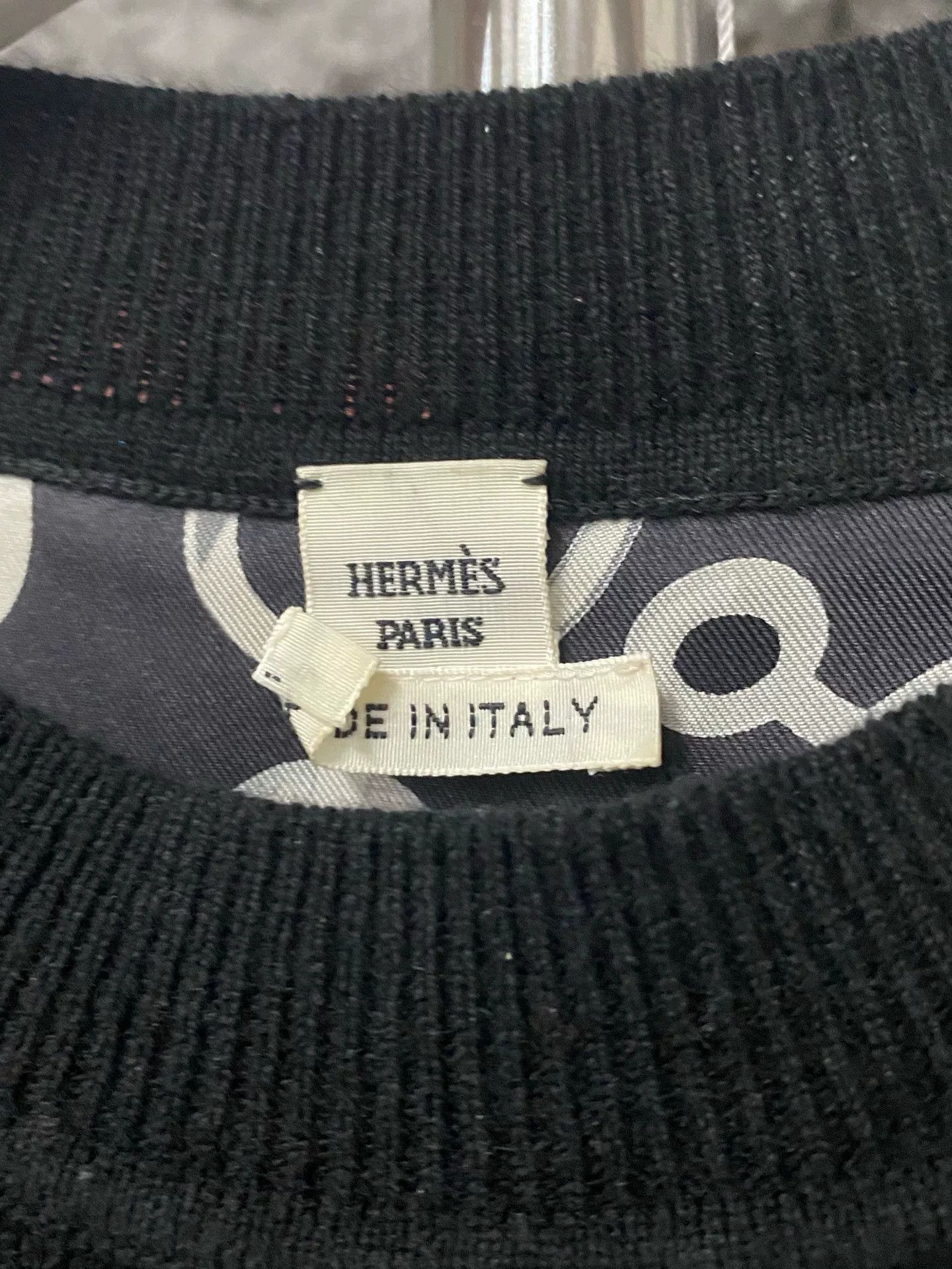 Hermes Hermes Black Knit Short Sleeve Top Size US S / EU 44-46 / 1 - 6 Thumbnail