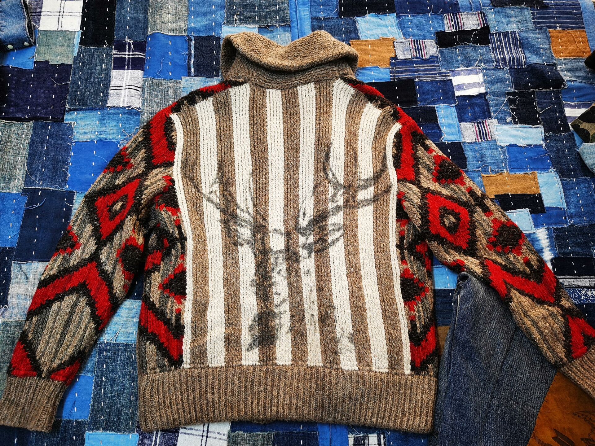 RRL Ralph Lauren Double RL Navajo Print Cardigan Sweater Size US M / EU 48-50 / 2 - 5 Thumbnail