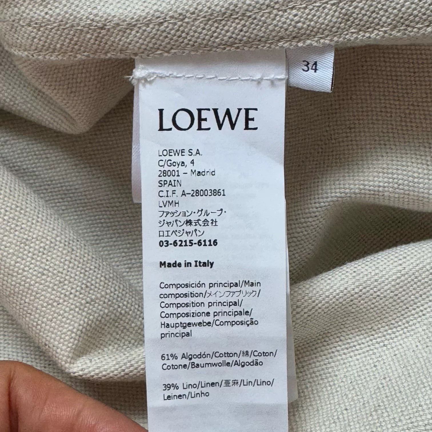 Loewe Loewe Linen Leather Patch Coat Size US XS / EU 42 / 0 - 4 Thumbnail