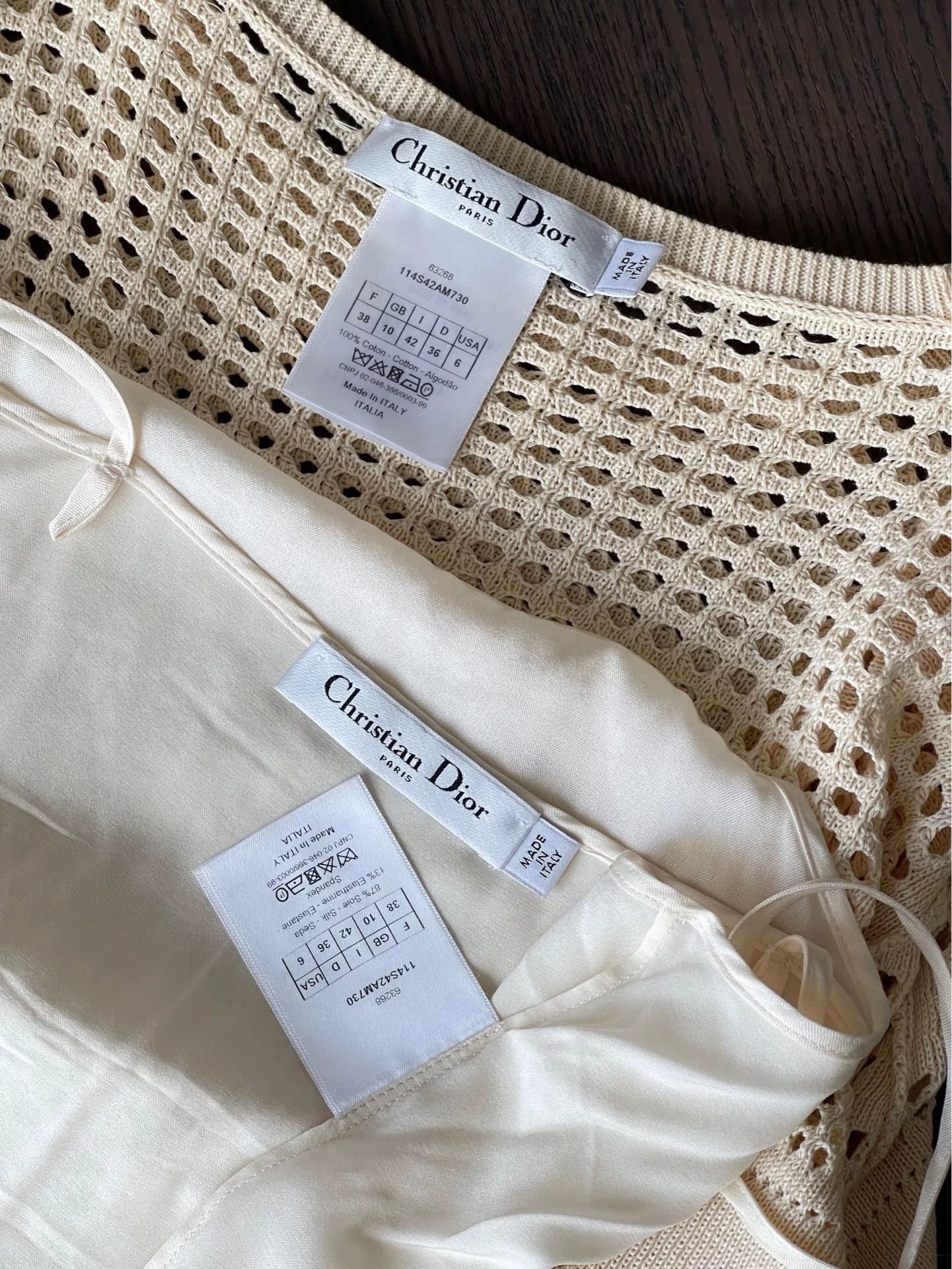 Dior elegant beige crochet fringe top by dior Size US S / EU 44-46 / 1 - 3 Thumbnail