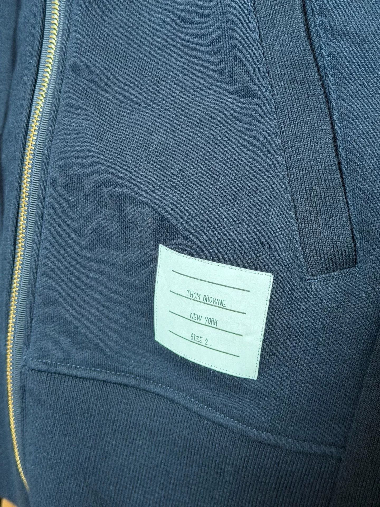 Thom Browne thom browne classic striped hoodie in navy Size US M / EU 48-50 / 2 - 3 Thumbnail