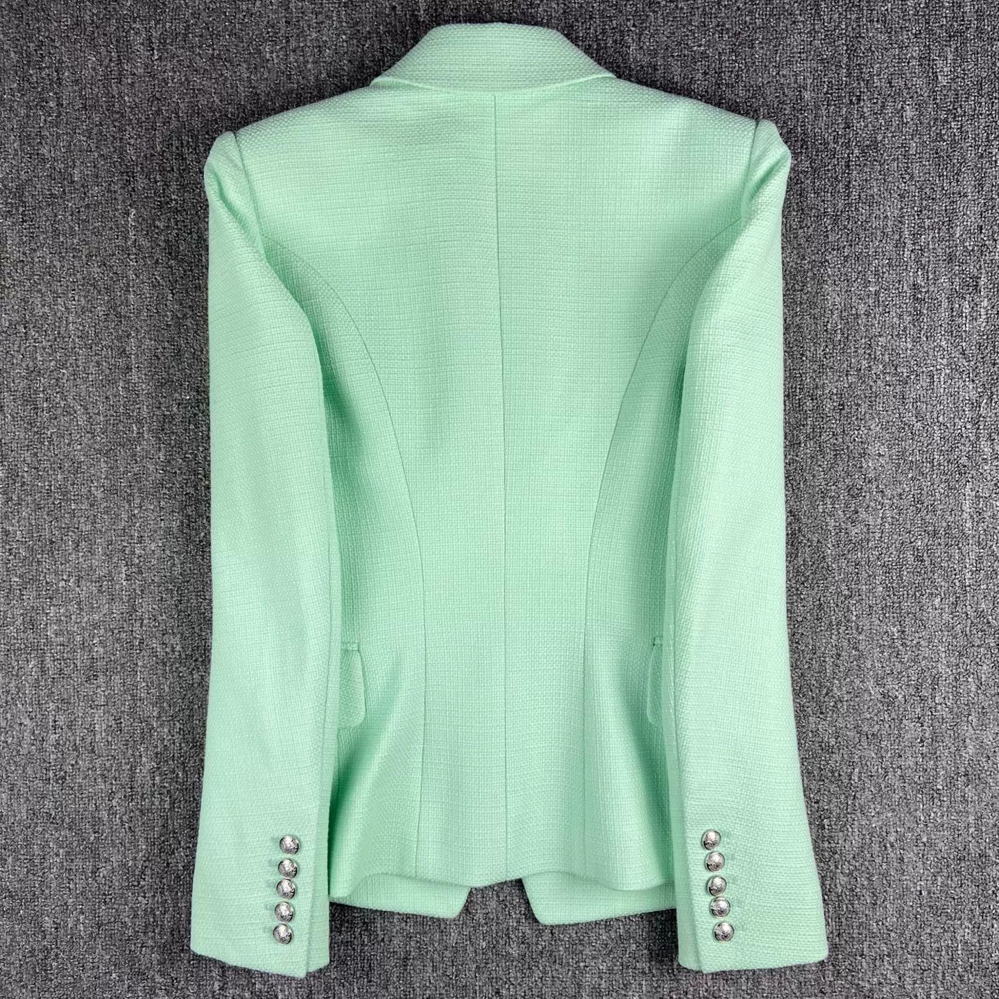 Balmain green double-breasted blazer by balmain Size US S / EU 44-46 / 1 - 2 Thumbnail