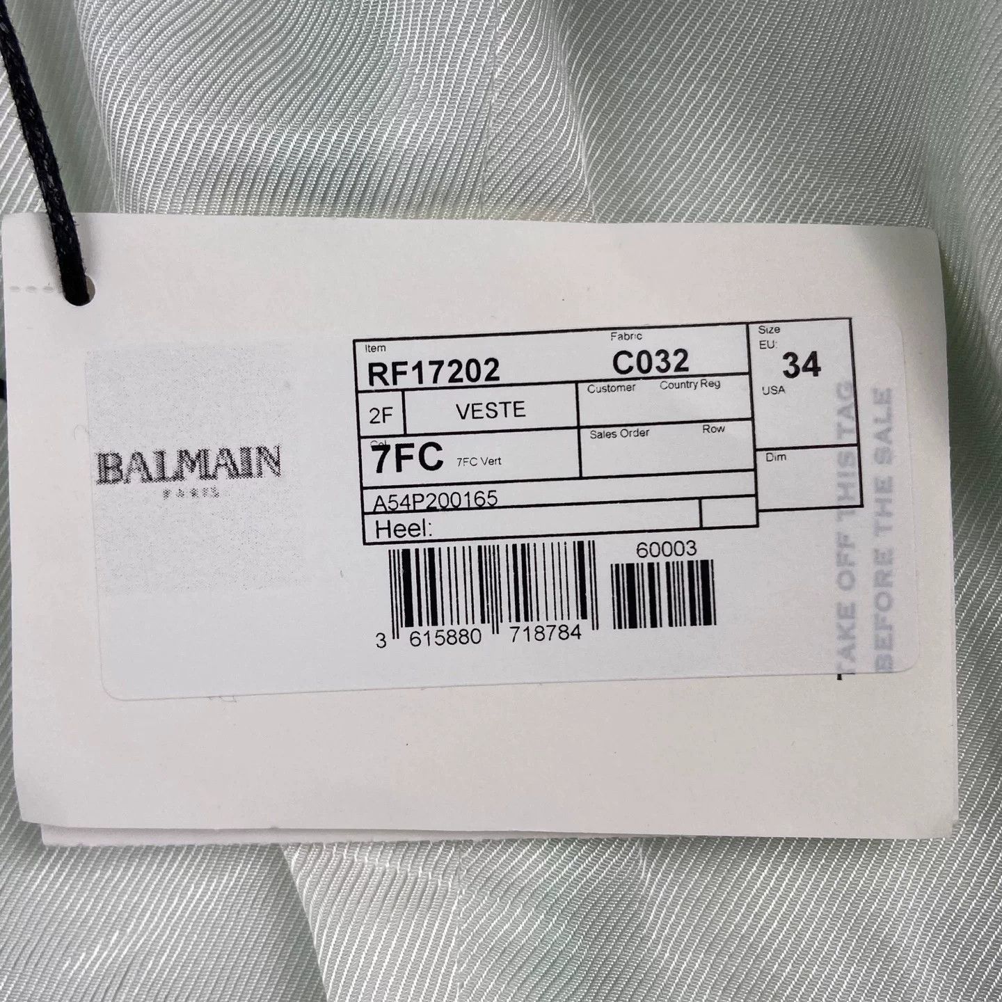 Balmain green double-breasted blazer by balmain Size US S / EU 44-46 / 1 - 8 Thumbnail