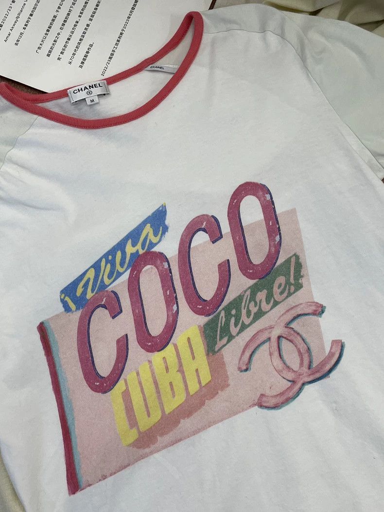 Chanel Chanel Coco Logo Short Sleeve T-shirt Size US M / EU 48-50 / 2 - 2 Thumbnail