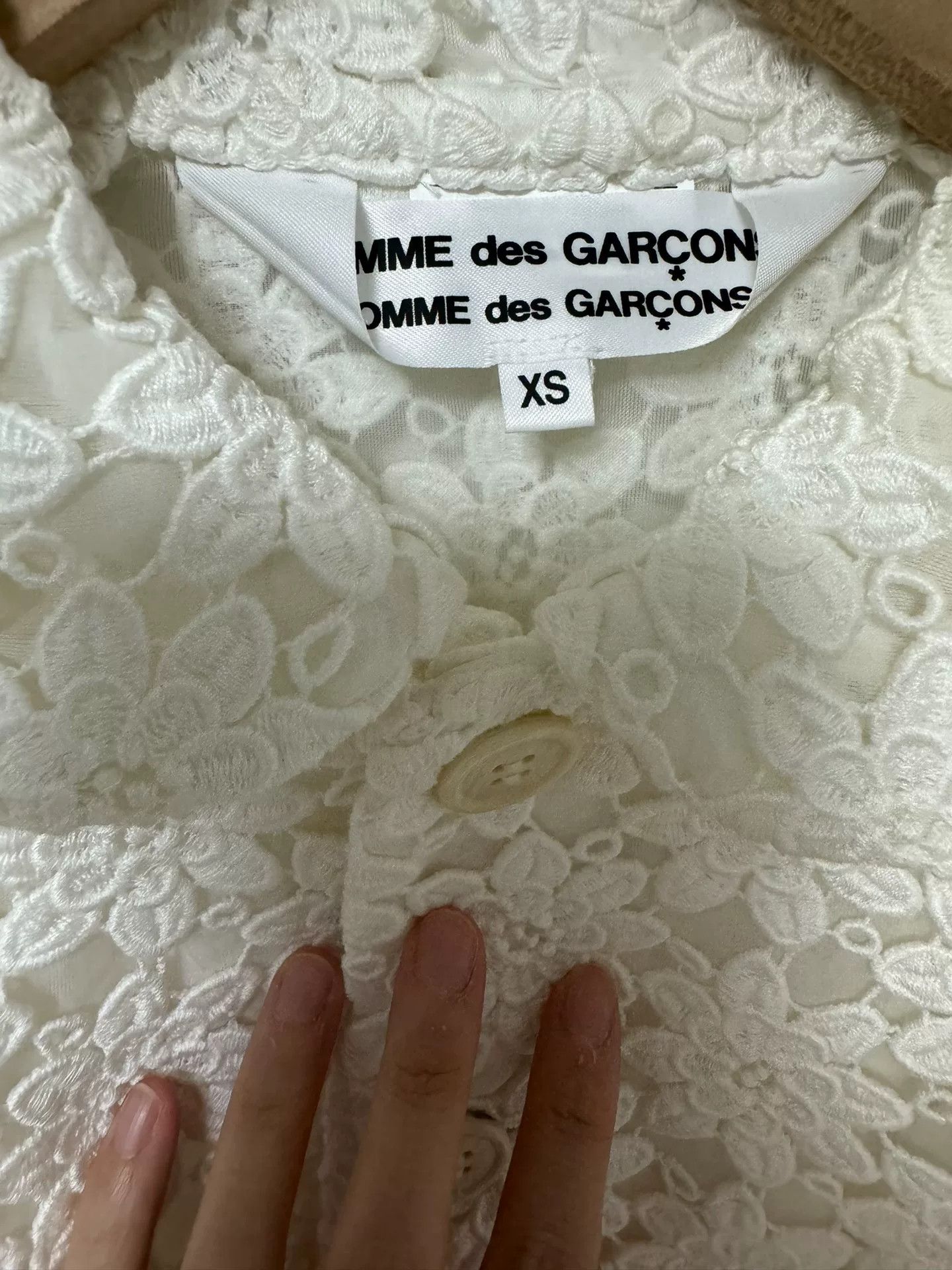 Comme des Garcons CDG White Lace Top & Black Skort Set Size US XS / EU 42 / 0 - 2 Thumbnail