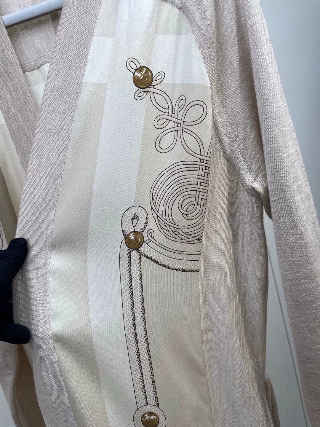 Hermes Hermes Silk Cashmere Long Cardigan Size US XL / EU 56 / 4 - 4 Thumbnail