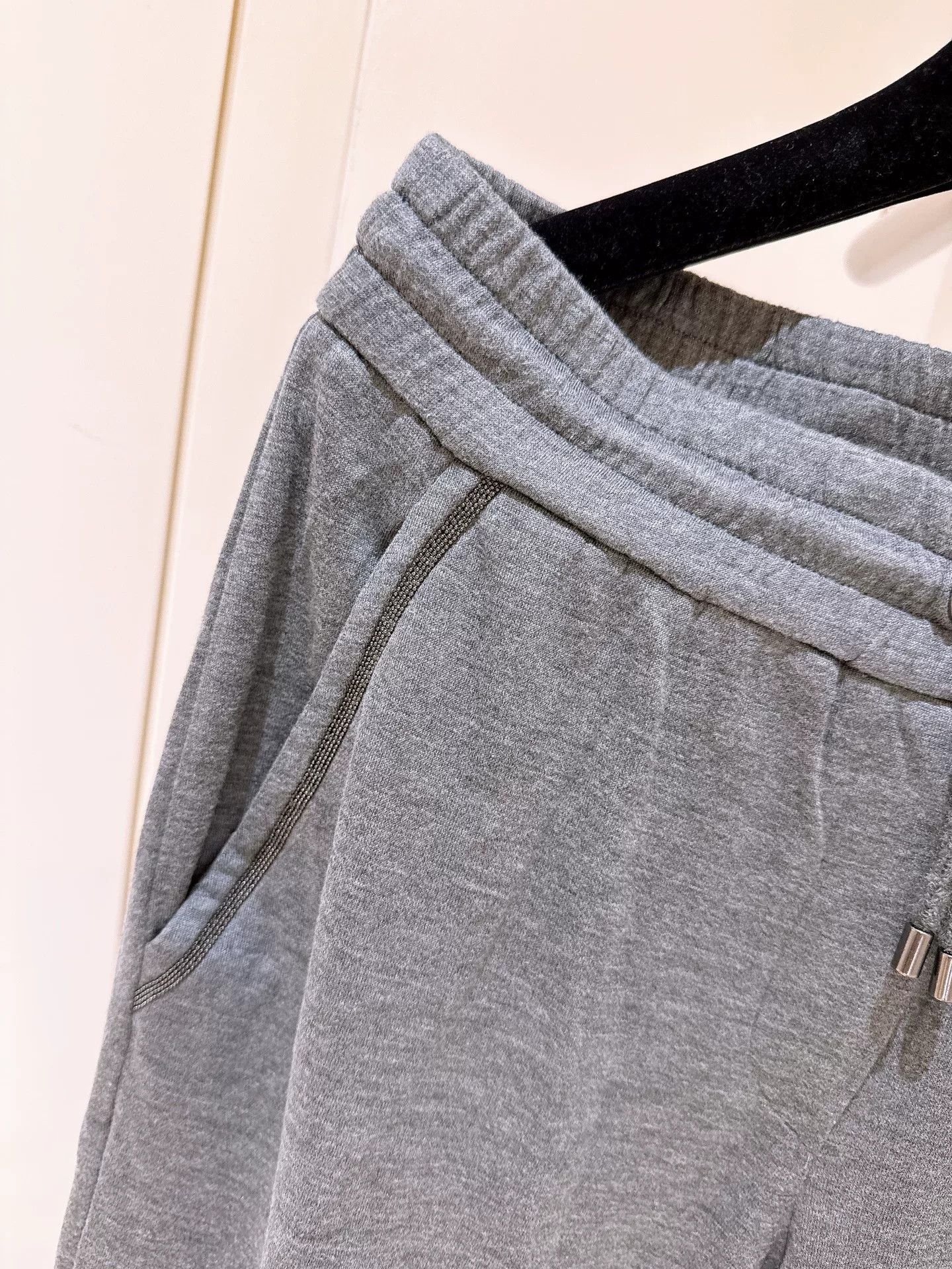 Brunello Cucinelli Brunello Cucinelli Gray Beaded Sweatpants Size US 30 / EU 46 - 3 Thumbnail