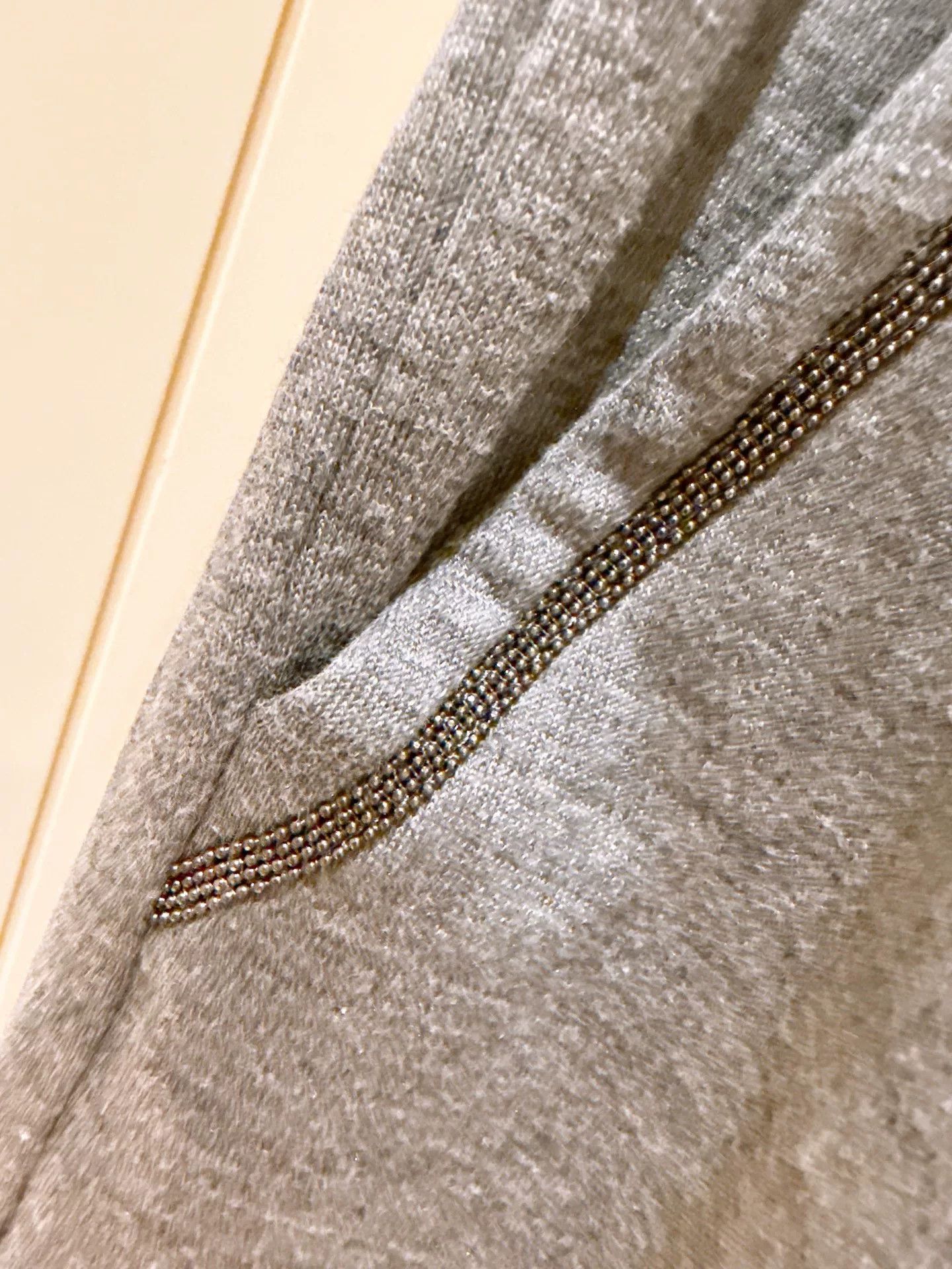 Brunello Cucinelli Brunello Cucinelli Gray Beaded Sweatpants Size US 30 / EU 46 - 6 Thumbnail