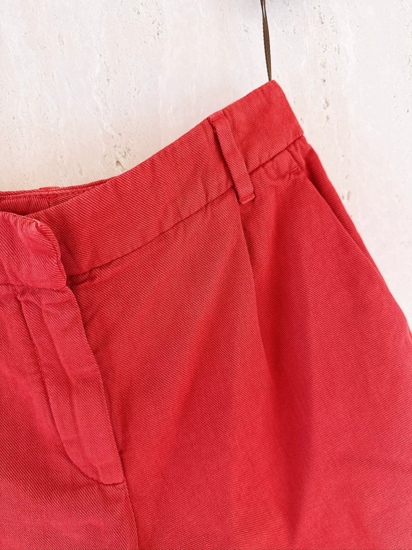 Brunello Cucinelli Brunello Cucinelli Red Cotton-Linen Shorts Size US 38 / EU 54 - 3 Thumbnail