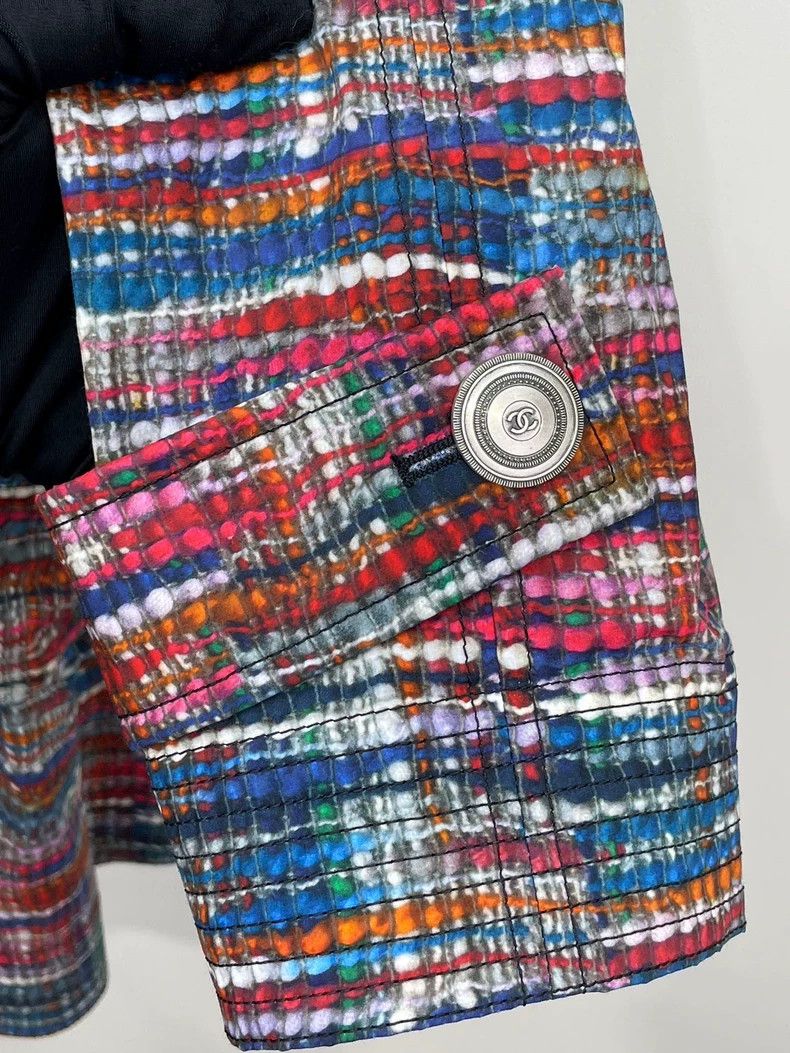 Chanel Chanel Multicolor Double-Breasted Trench Coat Size US XS / EU 42 / 0 - 3 Thumbnail