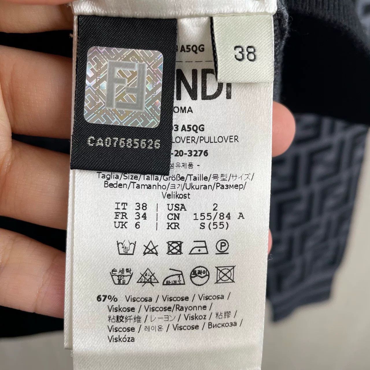 Fendi fendi all-over monogram knit long sleeve Size US M / EU 48-50 / 2 - 4 Thumbnail