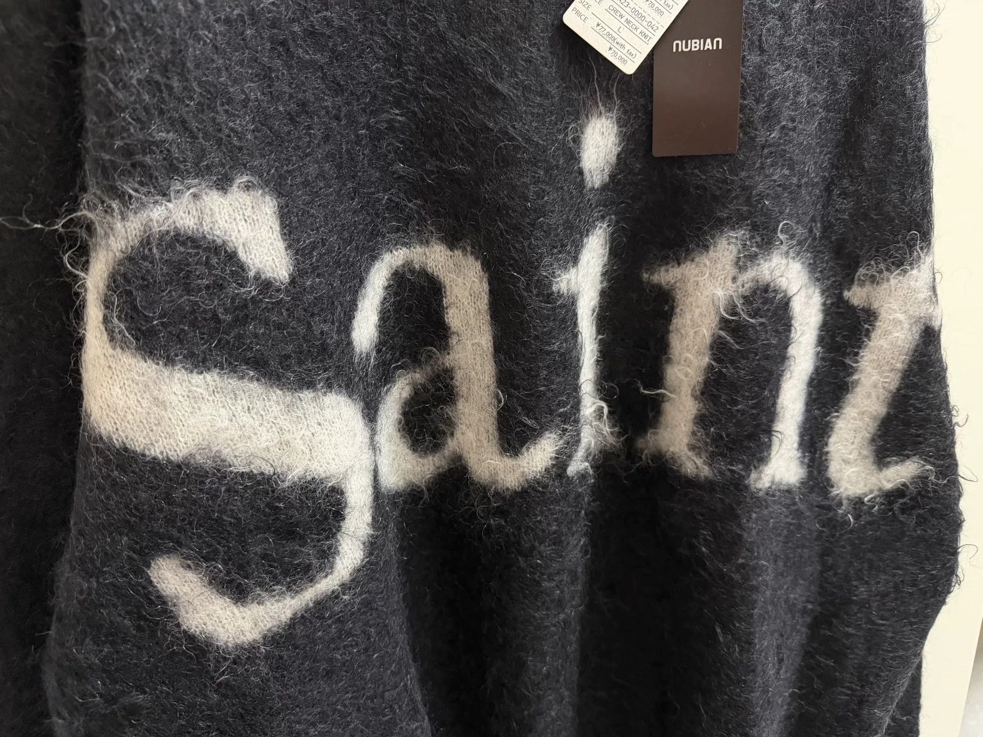 Saint Laurent Paris SAINT LOGO CREW NECK KNIT Size US L / EU 52-54 / 3 - 6 Thumbnail