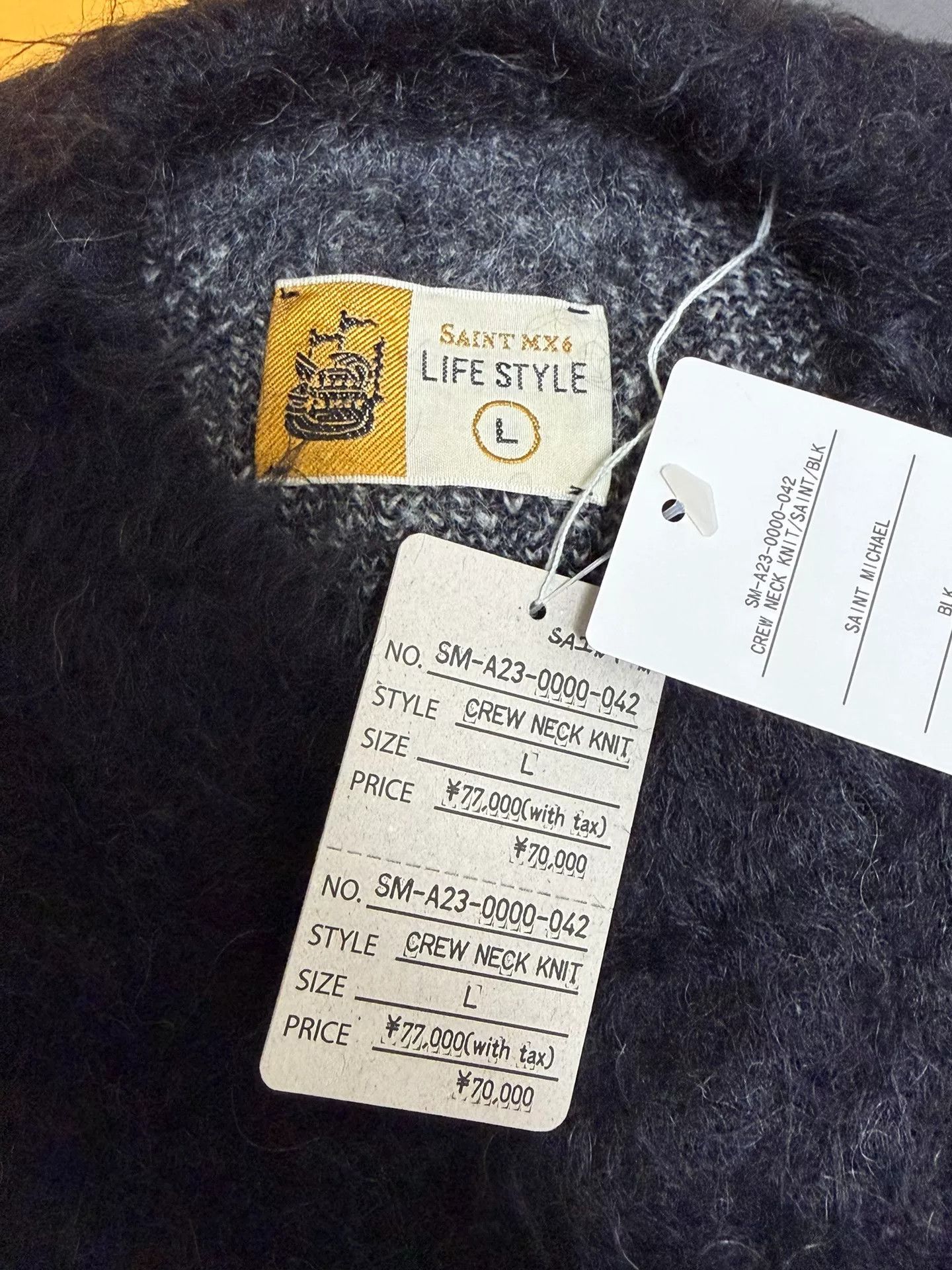 Saint Laurent Paris SAINT LOGO CREW NECK KNIT Size US L / EU 52-54 / 3 - 8 Thumbnail