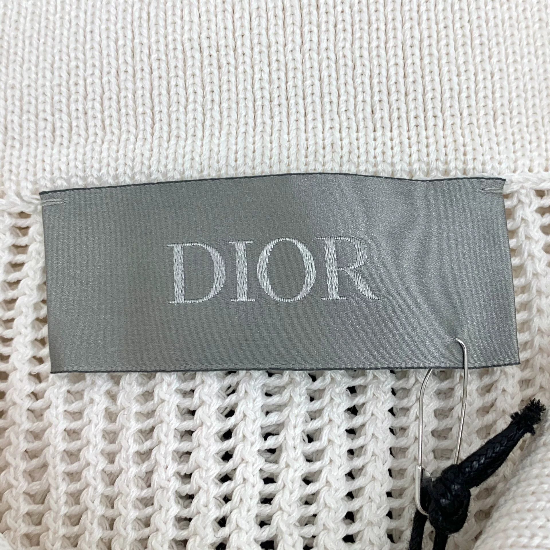 Dior Dior Grey Cutout Knit Short Sleeve Polo Size US M / EU 48-50 / 2 - 5 Thumbnail