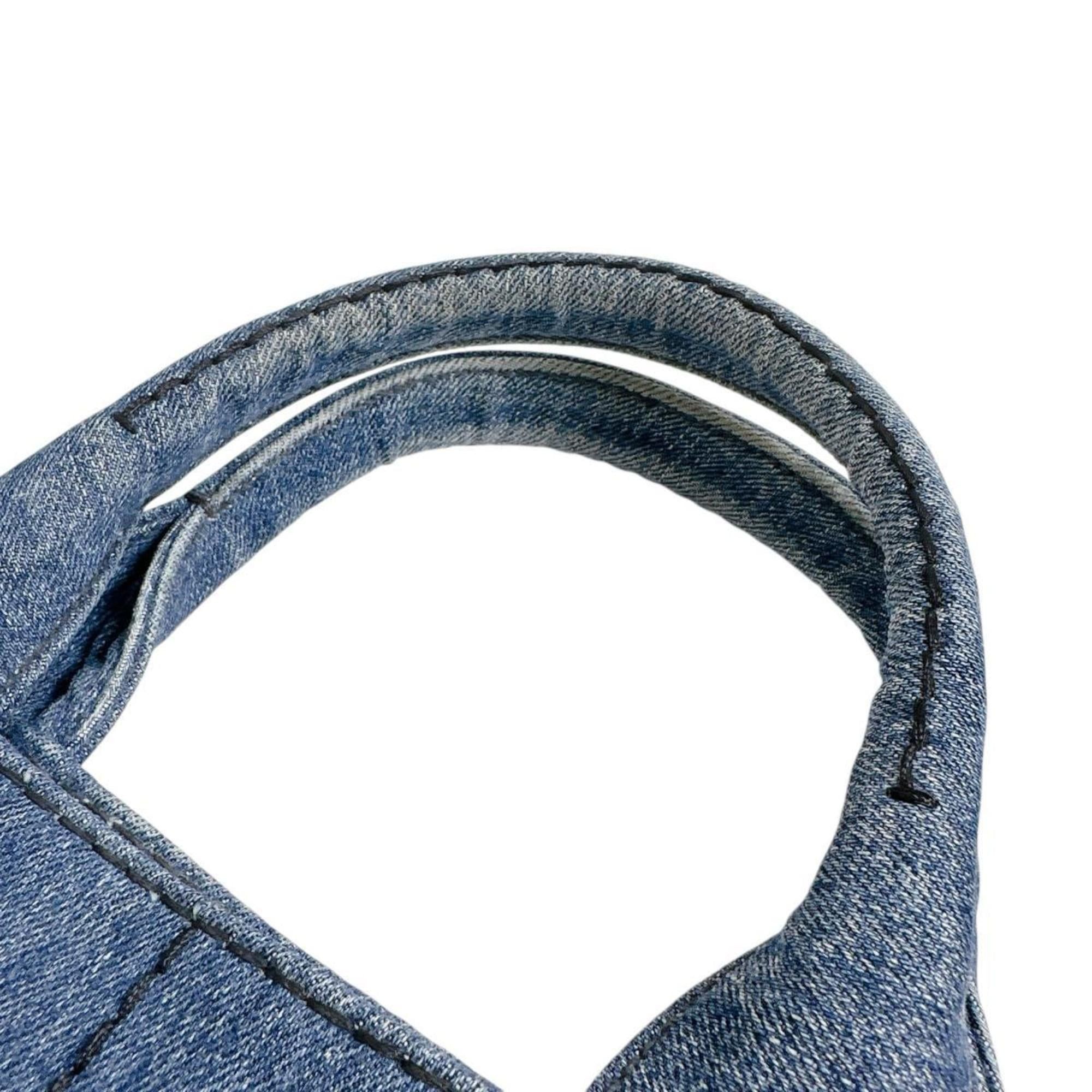 Prada Prada Canapa Tote Canvas Denim Blue Size ONE SIZE - 11 Thumbnail