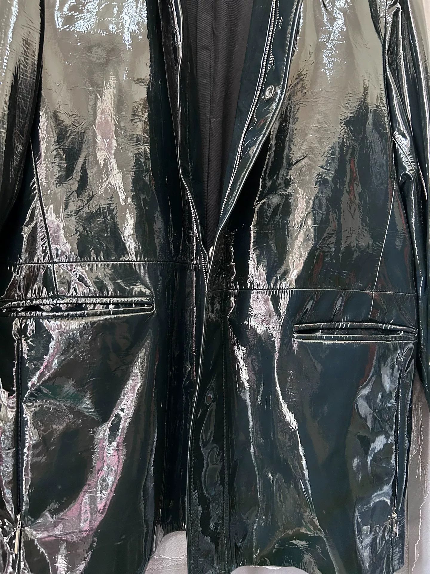 Dior dior homme green patent leather jacket Size US M / EU 48-50 / 2 - 8 Thumbnail