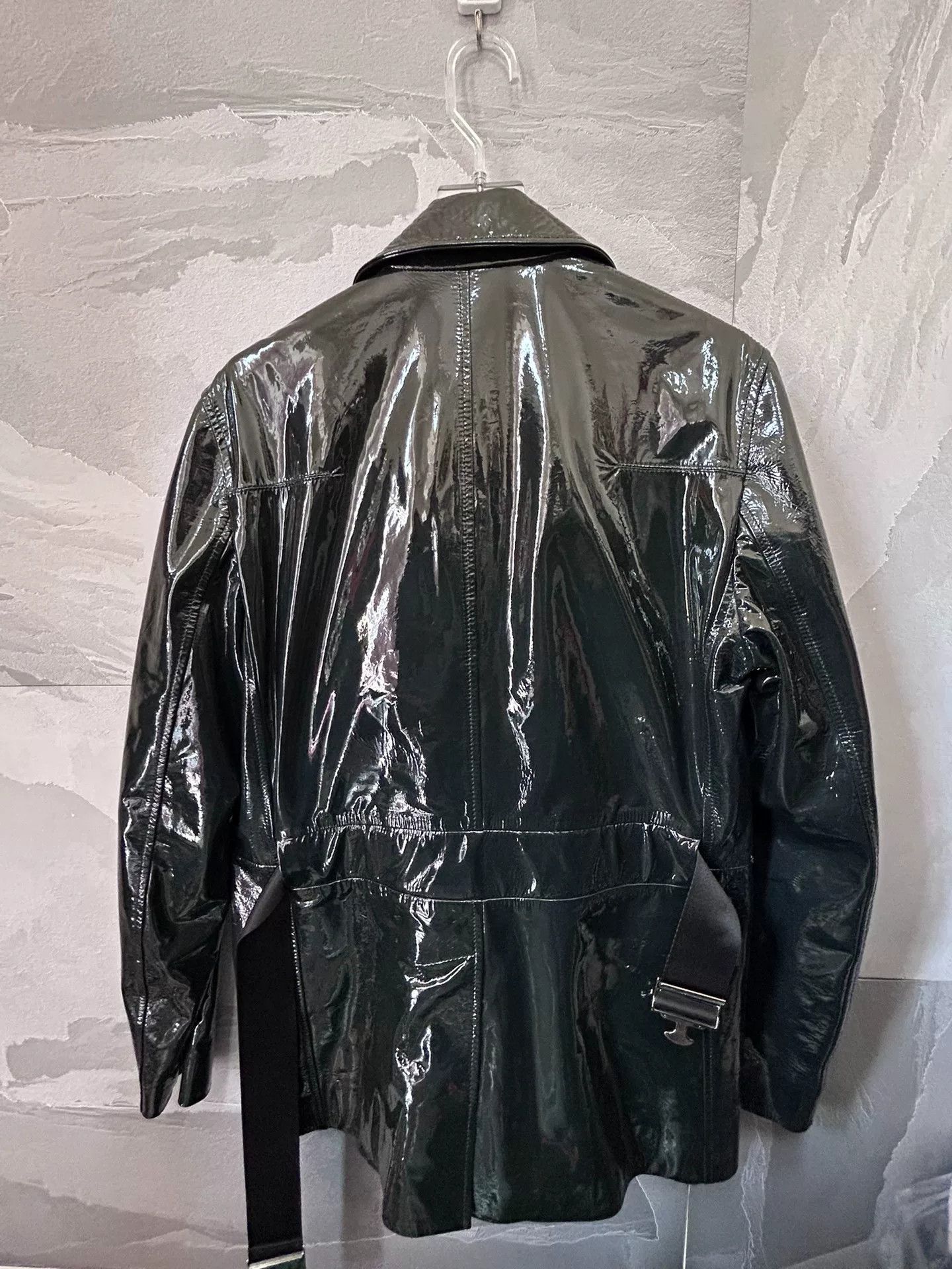 Dior dior homme green patent leather jacket Size US M / EU 48-50 / 2 - 2 Thumbnail