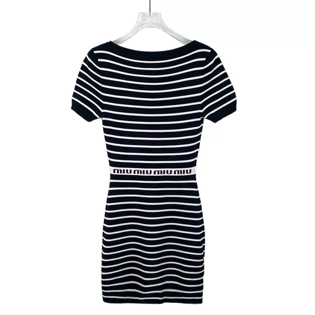 Miu Miu miu miu striped knit short sleeve dress Size US 38 / EU 54 - 2 Thumbnail
