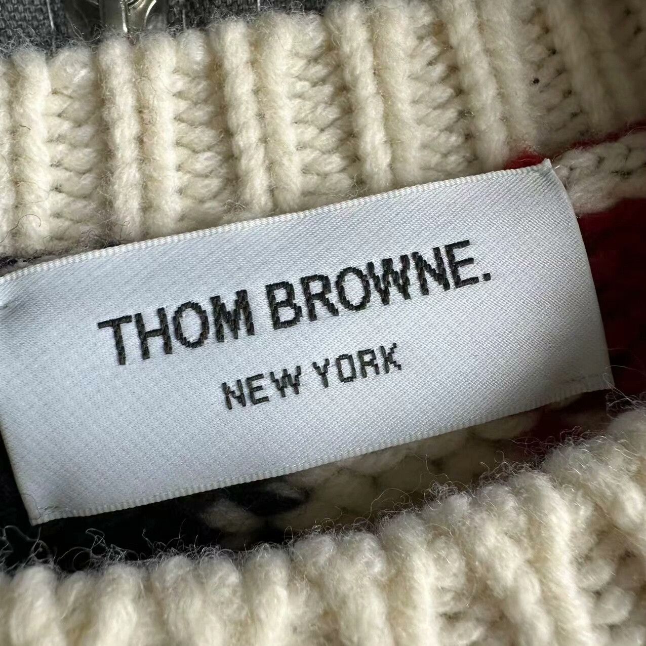 Thom Browne thom browne beige wool sweater with tags Size US M / EU 48-50 / 2 - 3 Thumbnail