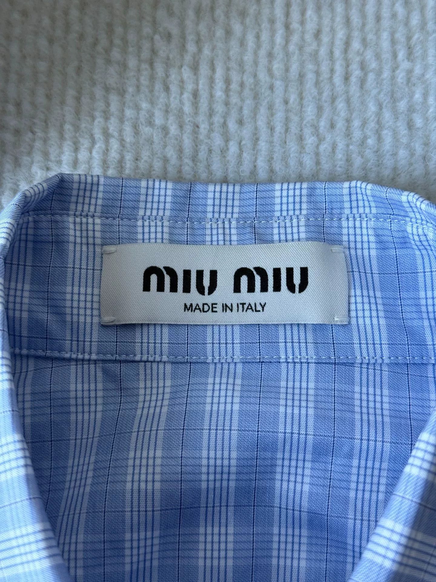 Miu Miu miu miu blue and white checked shirt Size US S / EU 44-46 / 1 - 4 Thumbnail