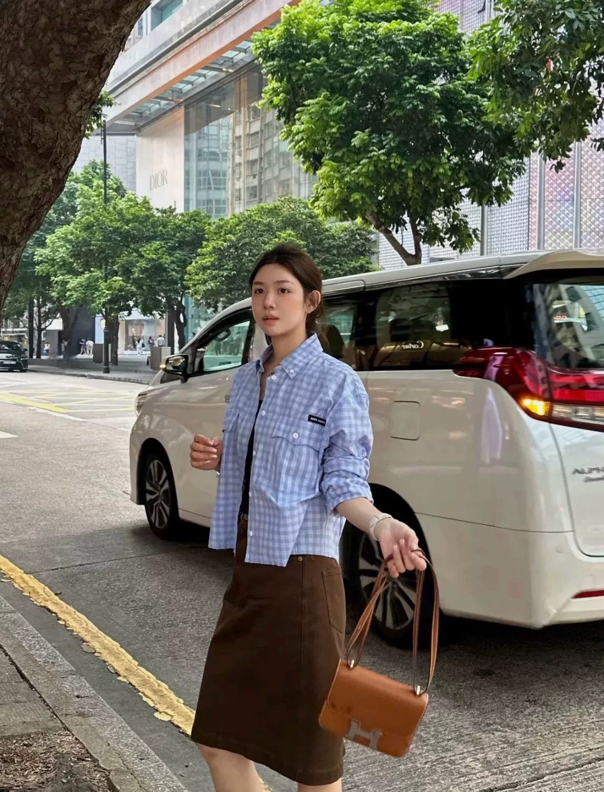 Miu Miu miu miu blue and white checked shirt Size US S / EU 44-46 / 1 - 7 Thumbnail