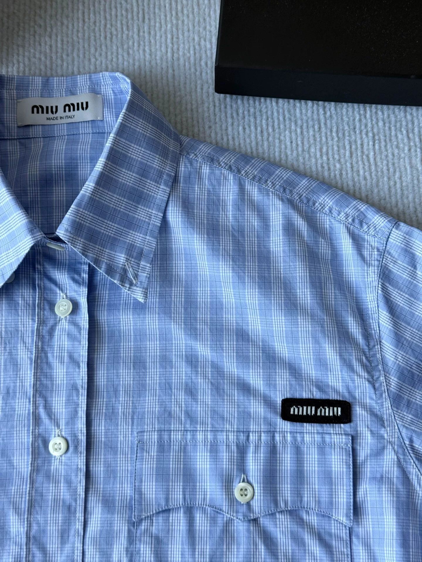 Miu Miu miu miu blue and white checked shirt Size US S / EU 44-46 / 1 - 3 Thumbnail