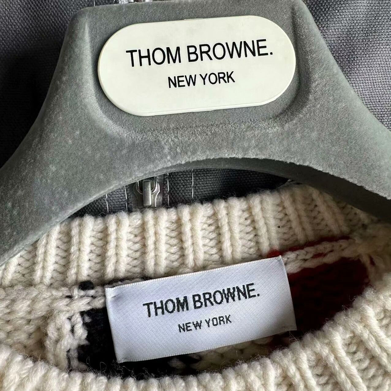 Thom Browne thom browne beige pure wool sweater Size US M / EU 48-50 / 2 - 4 Thumbnail