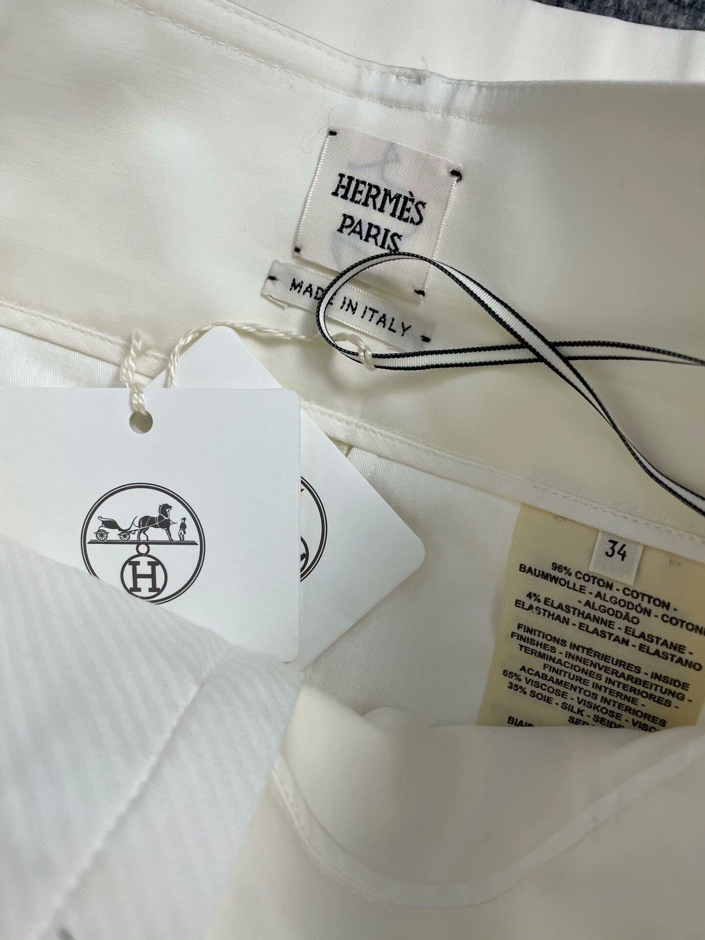 Hermes hermes white nine-point pants size 34 Size US 34 / EU 50 - 2 Thumbnail