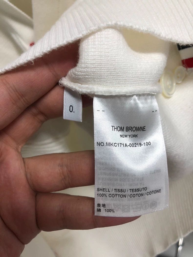 Thom Browne Thom Browne Logo Stripe V-Neck Cardigan Size US XS / EU 42 / 0 - 4 Thumbnail