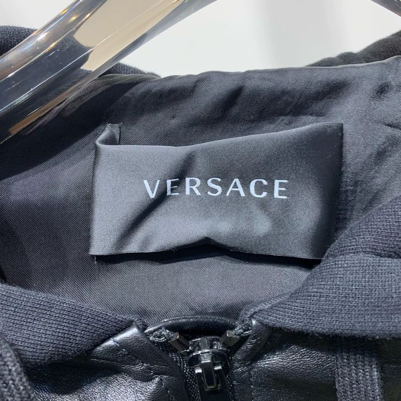 Versace Versace Spliced Leather Jacket Coat Size US M / EU 48-50 / 2 - 2 Thumbnail