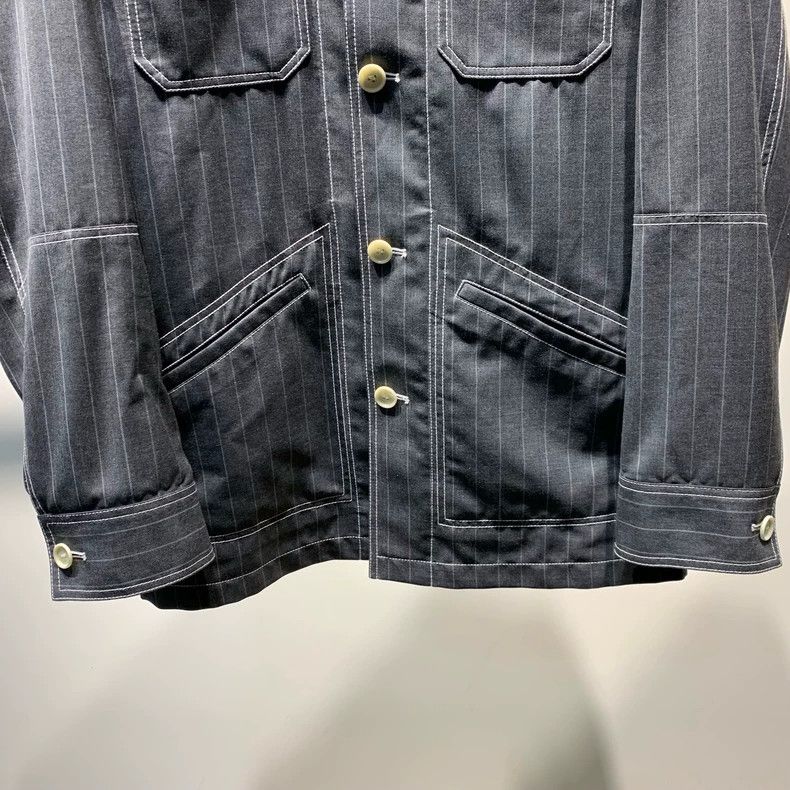 Versace Versace Vertical Stripe Cargo Jacket Size US XL / EU 56 / 4 - 4 Thumbnail