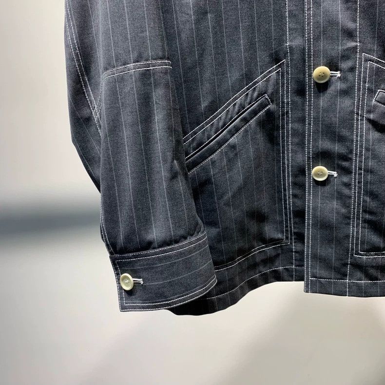 Versace Versace Vertical Stripe Cargo Jacket Size US XL / EU 56 / 4 - 5 Thumbnail