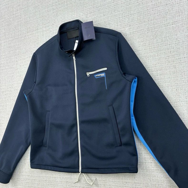 Prada PRADA Logo Stand Collar Zip Jacket Size US L / EU 52-54 / 3 - 3 Thumbnail