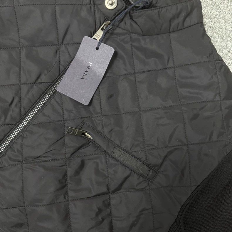 Prada Prada Black Nylon Knit Zip Jacket Size US M / EU 48-50 / 2 - 3 Thumbnail
